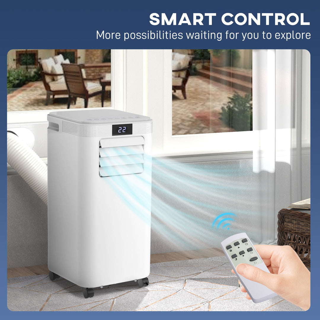 8000 BTU Air Conditioning Unit, 3-in-1 Portable Air Conditioner, Dehumidifier, Cooling Fan with Remote Control, Digital Display, 2 Speeds, 24H Timer, Window Venting Kit, 18m²