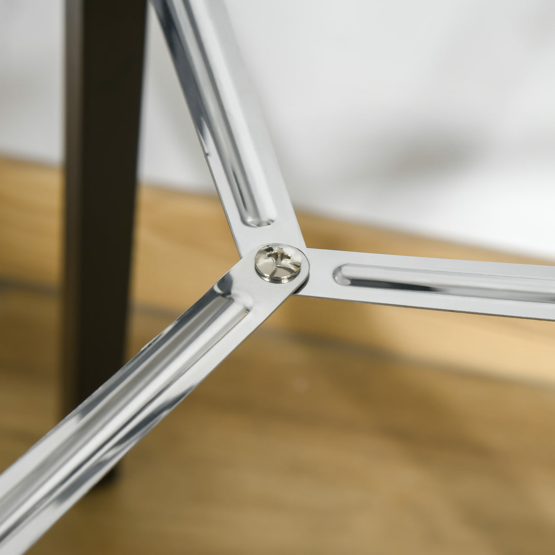 MCL Industrial Tripod Floor Lamp, Nautical Cinema Standing Spotlight with Wood Legs and Adjustable Height for Living Room, Bedroom, Black and Silver