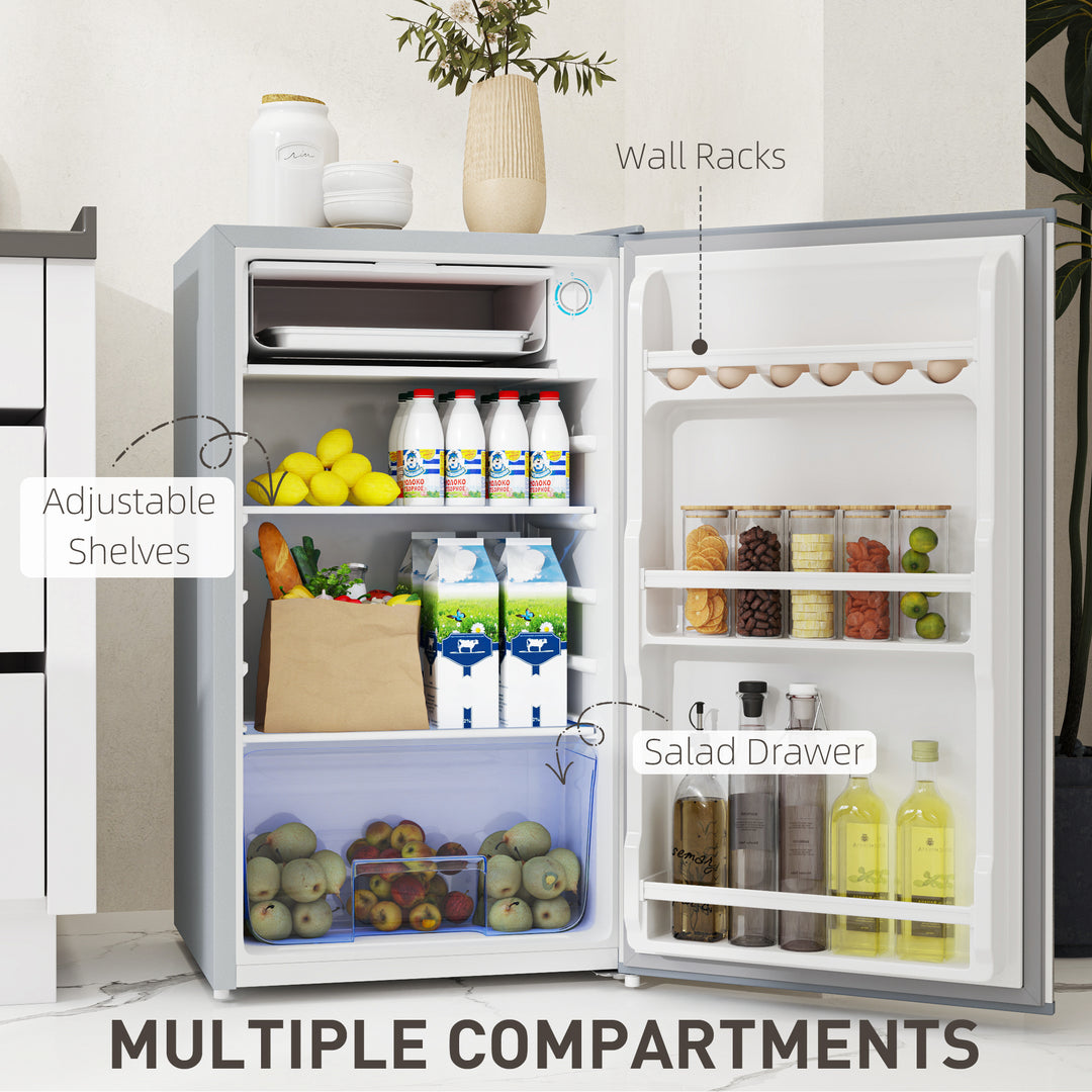 91L Freestanding Under-Counter Fridge with Lock - Grey