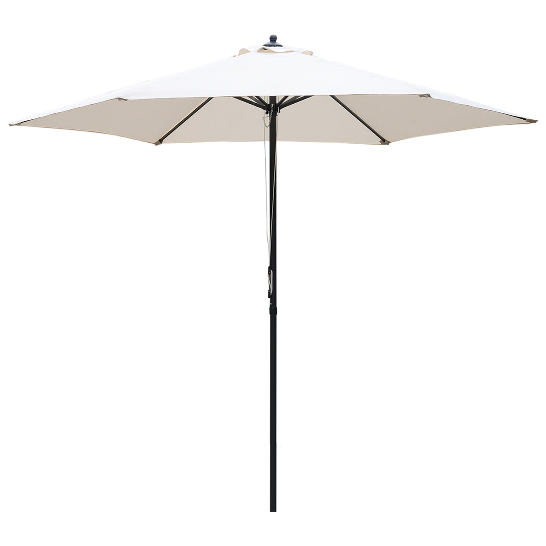 MCL 2.8m Garden Parasol Umbrella, Round Outdoor Market Table Umbrella Sun Shade Canopy, Off-White