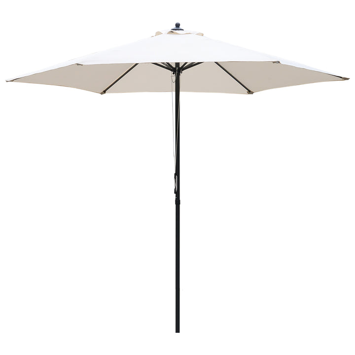 MCL 2.8m Garden Parasol Umbrella, Round Outdoor Market Table Umbrella Sun Shade Canopy, Off-White