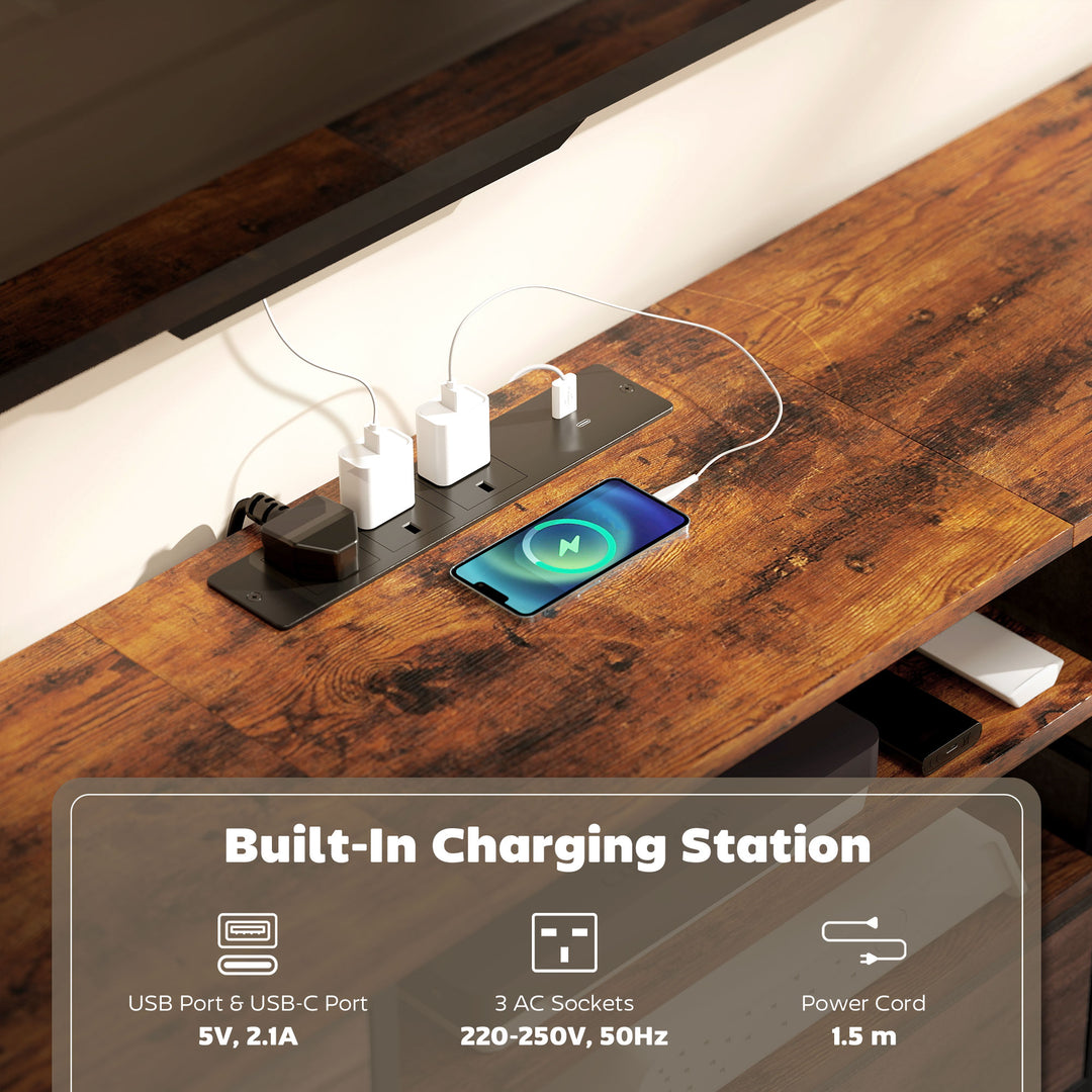 Multi-Storage Industrial TV Stand