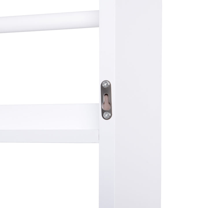 MCL Bookcase, 4 Tier Wall Mounted Bookshelf, 15cm Depth Storage Shelving Rack for Bedroom Nursery Office Home, Accessories Supplies, White