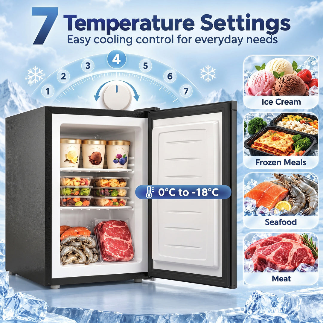 60L Tabletop Mini Freezer, Countertop Small Freezer with Reversible - view 4