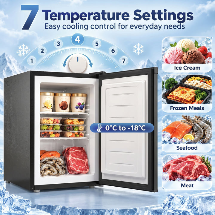 60L Tabletop Mini Freezer, Countertop Small Freezer with Reversible - view 4
