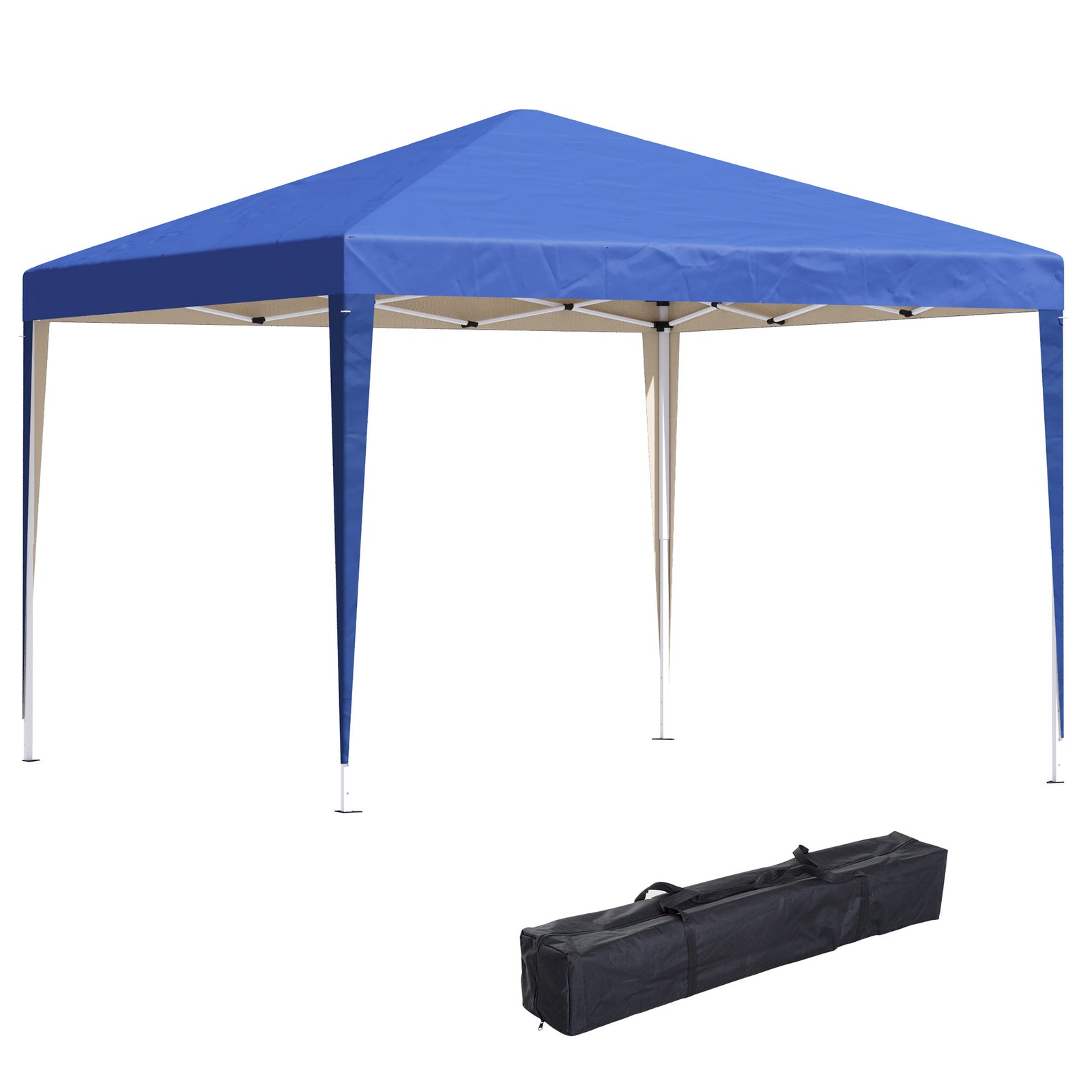 3 x 3M Garden Pop Up Gazebo Height Adjustable Marquee Party Tent Wedding Canopy with Carrying Bag, Blue