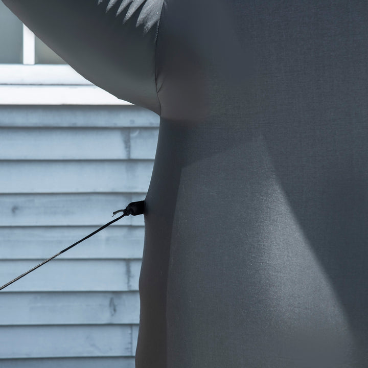 MCL 8ft Inflatable Penguin & Christmas Banner Decoration Indoor Outdoor Weather-Resistant Shell Fun Cute