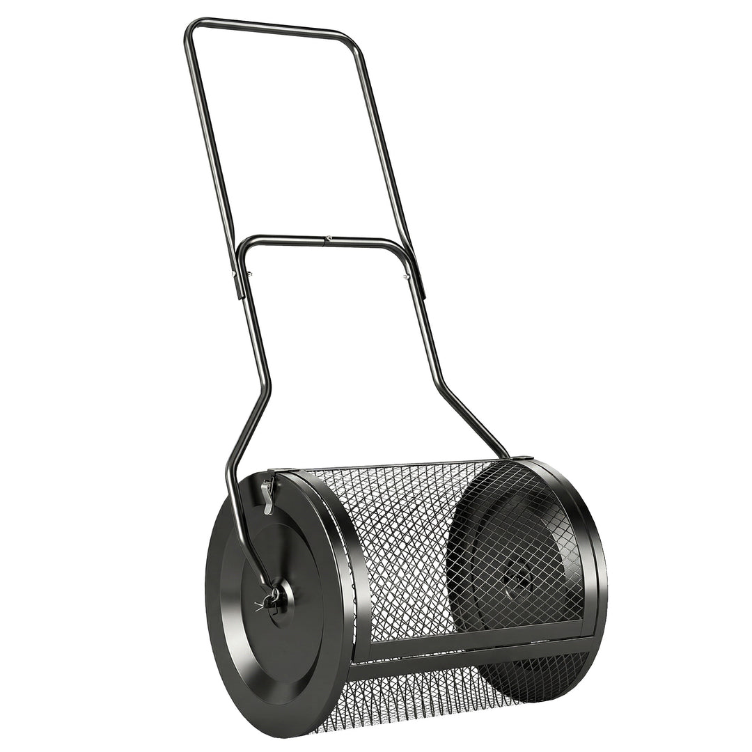 Compost Spreader, 20" Peat Moss Spreader with Detachable U-Shaped Hand