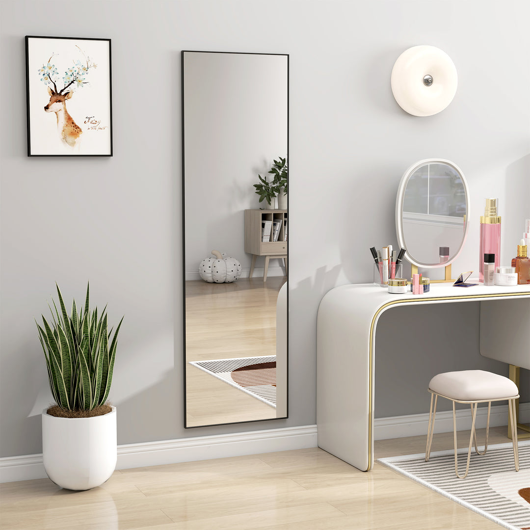 Full Length Mirror, Aluminium Alloy Framed Full Body Mirror with Tempe