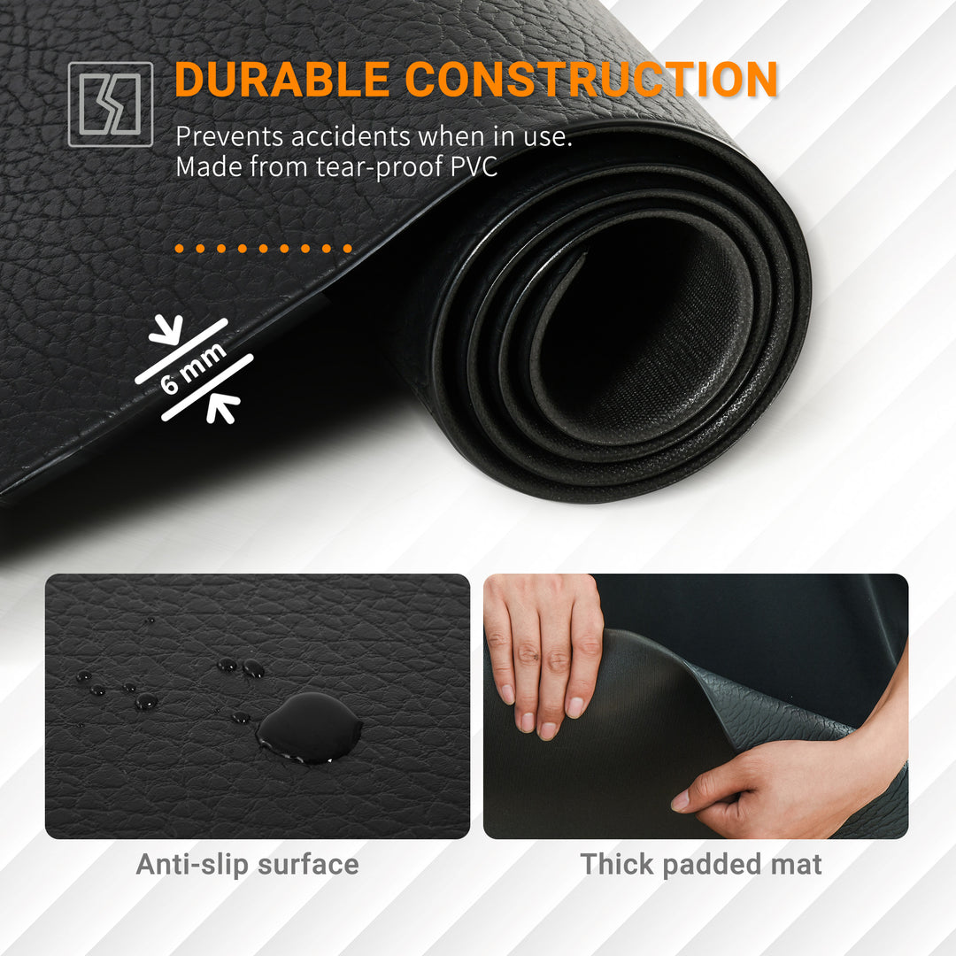 HOMCOM Exercise Mat: Non-Slip Floor Protector for Gym, Fitness, Workouts, 180 x 90cm | Aosom UK