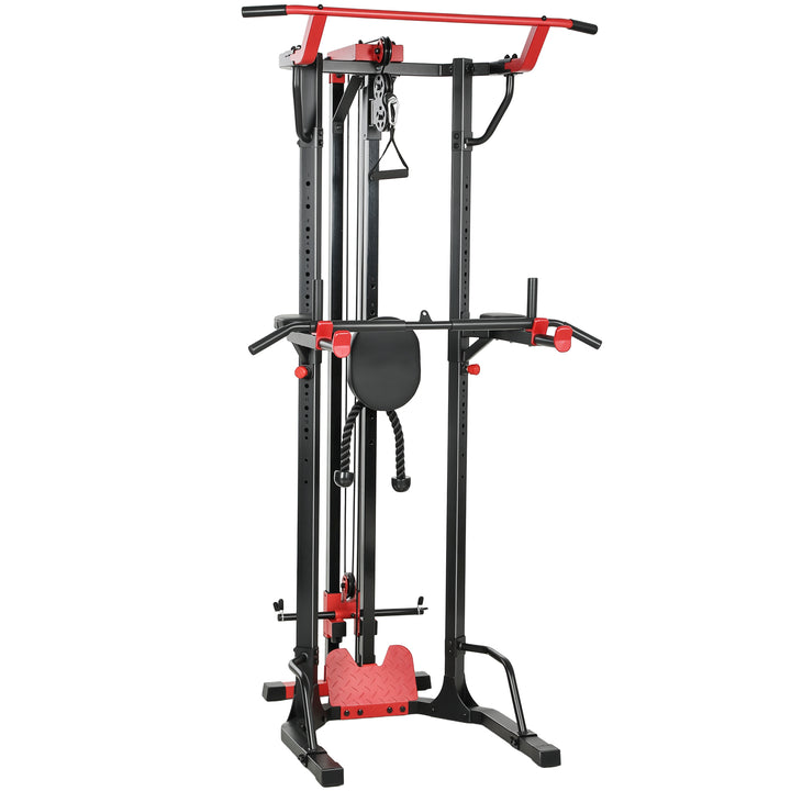 Power Tower with Lat Pull Down Machine, Pull Up Bar, Dip Station, Adju