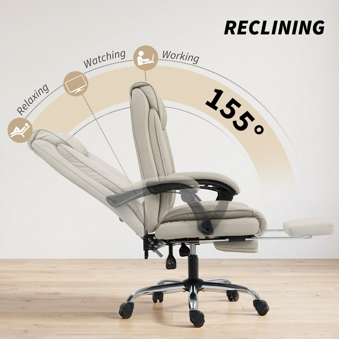 Pet-Friendly Faux Leather Computer Desk Chair, Executive Office Chair 
