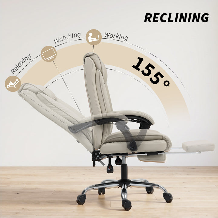 Pet-Friendly Faux Leather Computer Desk Chair, Executive Office Chair 