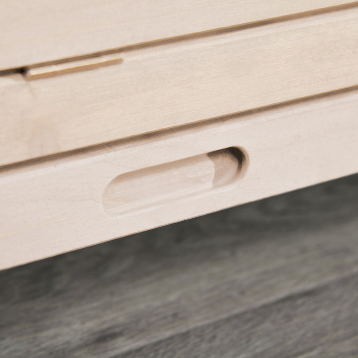 MCL Wooden Hamster Cage, Mice Rodent Small Animals Kit Hutch, 3 Tiers Exercise Play House, with Wheels, Bottom Tray, 99 x 50 x 69 cm, Natural Wood