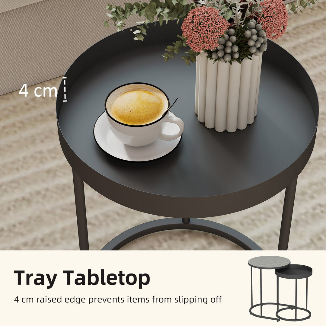 MCL Round Nesting Side Table Set of 2 - Grey