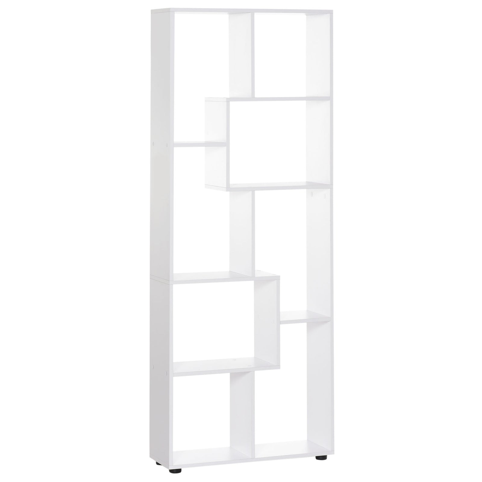 8-Cube Bookcase, Tall Display Shelf, Standing Storage Rack for Study Room, Living Room, 70 x 24 x 178cm, White