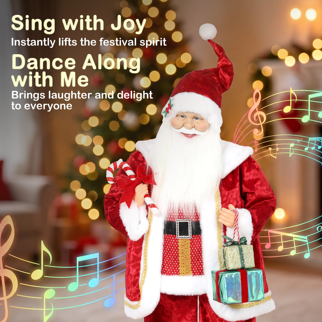 120cm Life Size Singing Dancing Santa Claus, Standing Musical - view 4