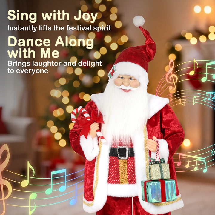120cm Life Size Singing Dancing Santa Claus, Standing Musical - view 4