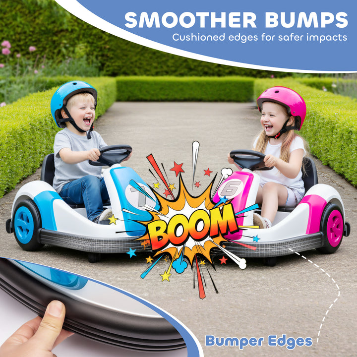 Kids Bumper Car with 360-Degree Rotation, 6V Electric Ride On Car with