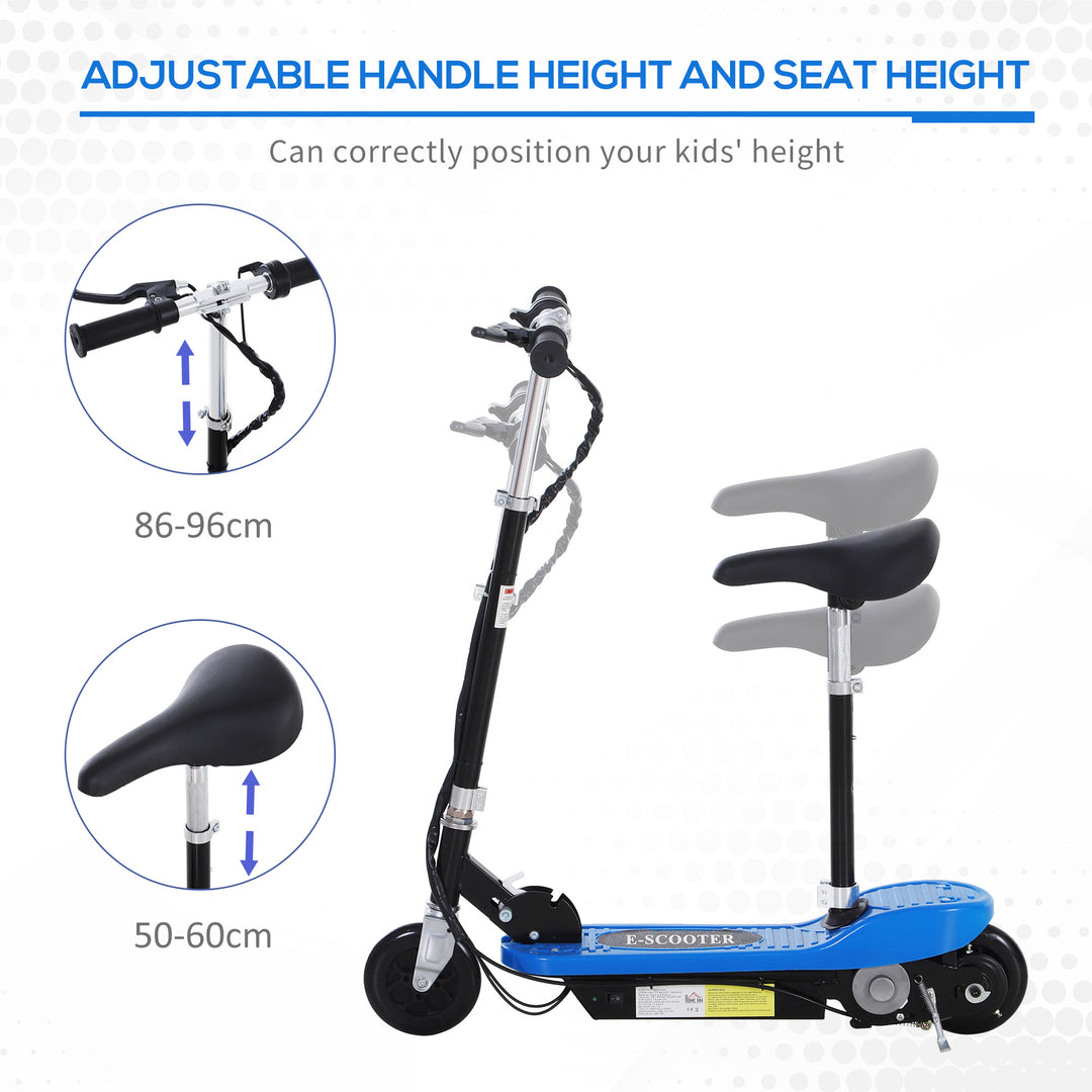 Foldable Electric Scooter for Kids 12V 120W W/Brake Kickstand -Blue