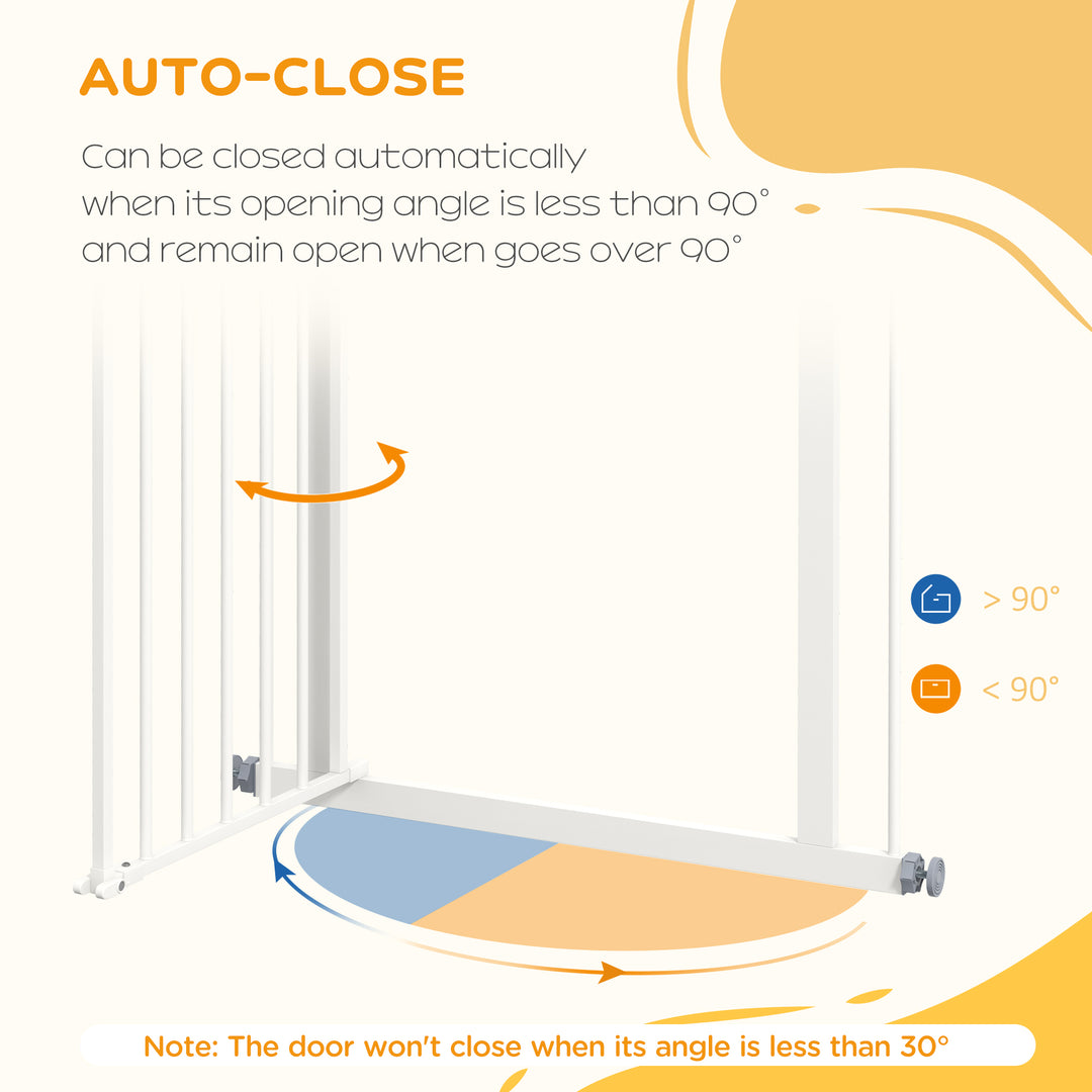 Adjustable Safety Gate w/ One Extensions, Four Adjustable Screws, White