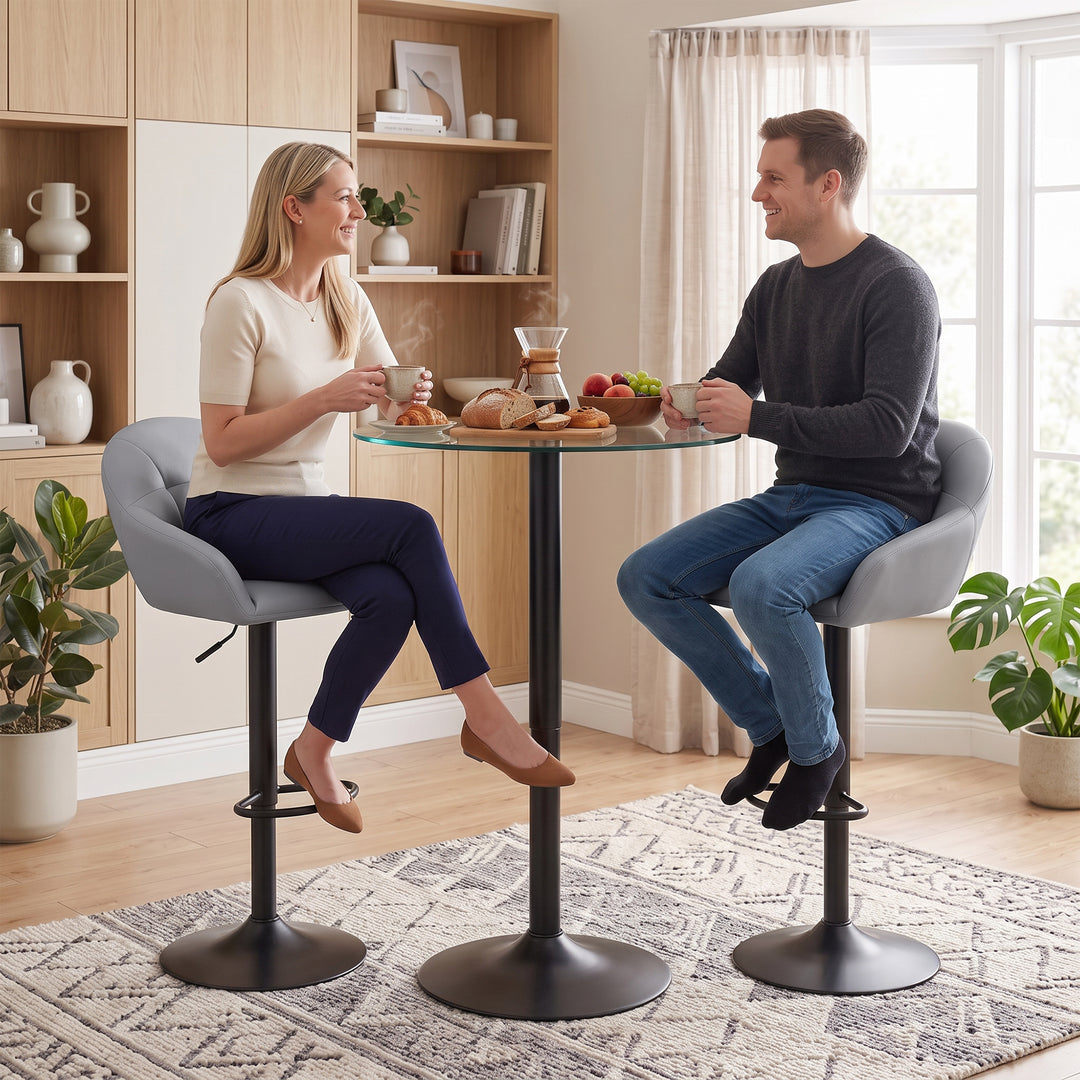 Bar Stools Adjustable Heights Breakfast Bar Stools Backrest Armrests S