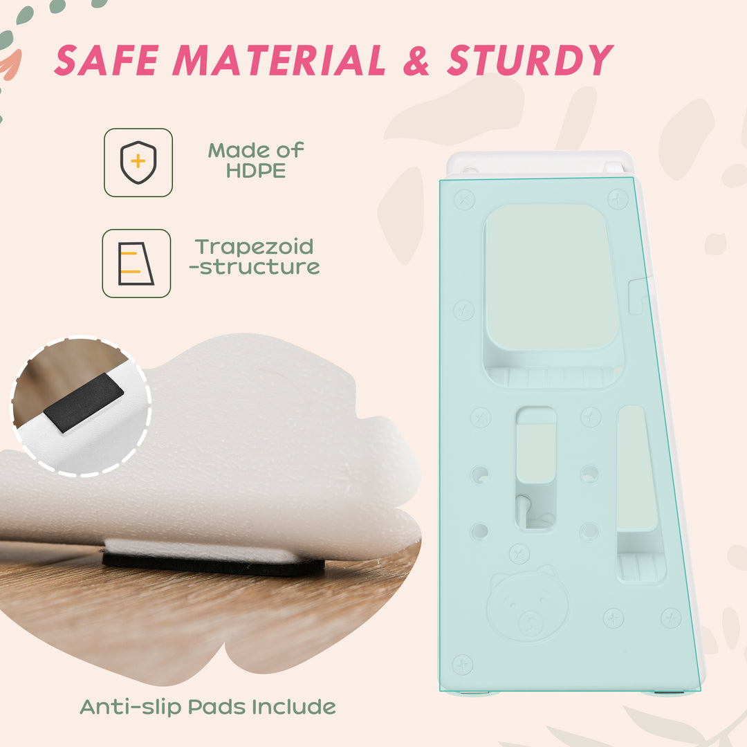 MCL Kids Step Stool, Adjustable Standing Platform, Toddler Kitchen Stool, White