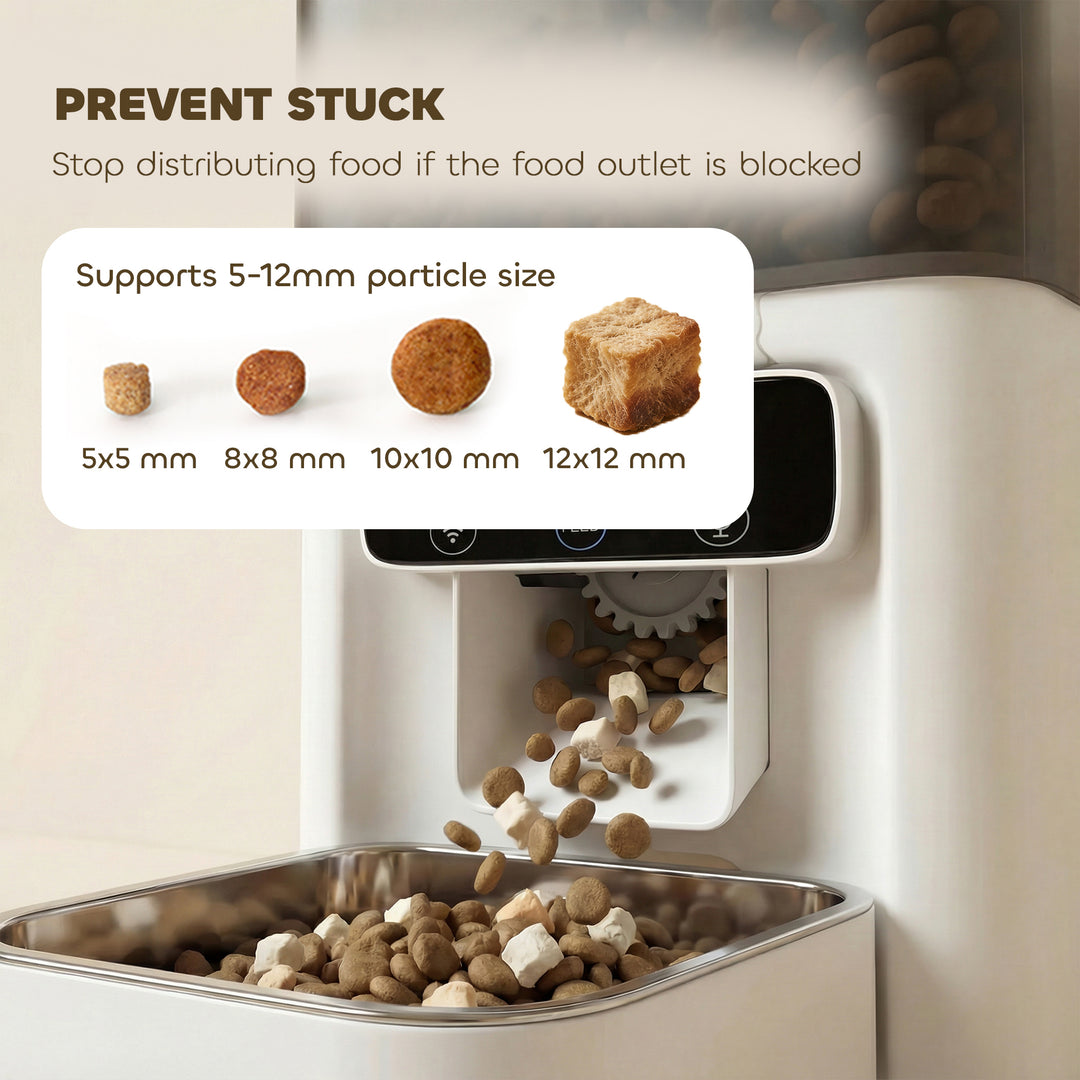 Automatic Cat Feeder, 4.5L WiFi Cat Food Dispenser with Timer, Program