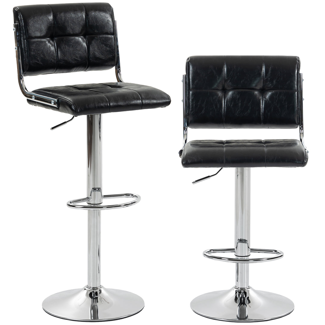 Bar Stools Modern PU Leather Adjustable Breakfast Bar Stools Backrest 