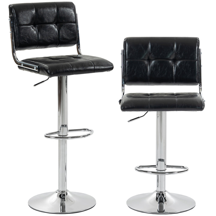 Bar Stools Modern PU Leather Adjustable Breakfast Bar Stools Backrest 