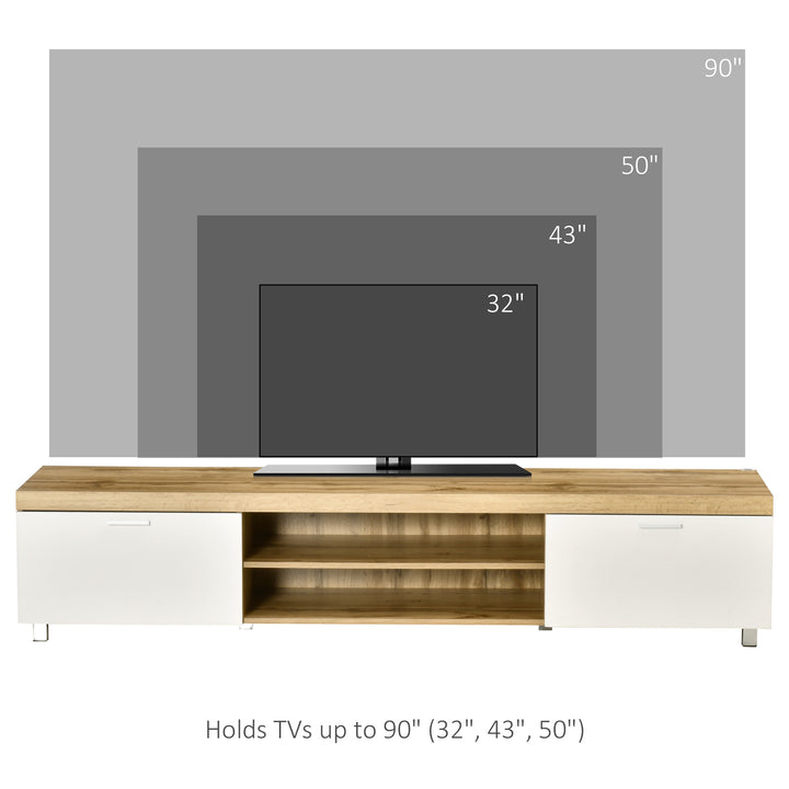 Modern TV unit Cabinet Entertainment Centre for TVs up to 90" w/ Cabinet Shelf for Living room Bedroom
