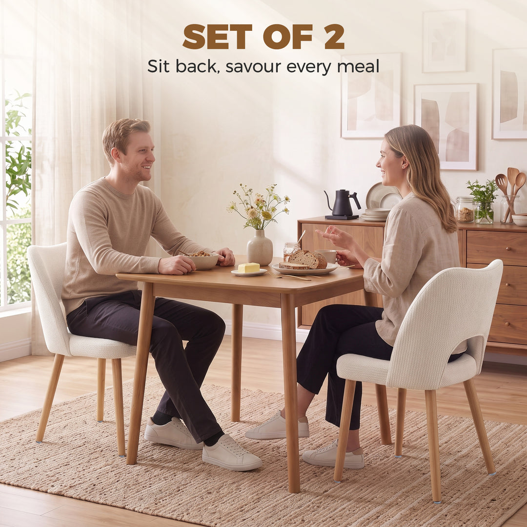 Dining Chairs Set Upholstered Kitchen Chenille Tool Free Assembly - view 4