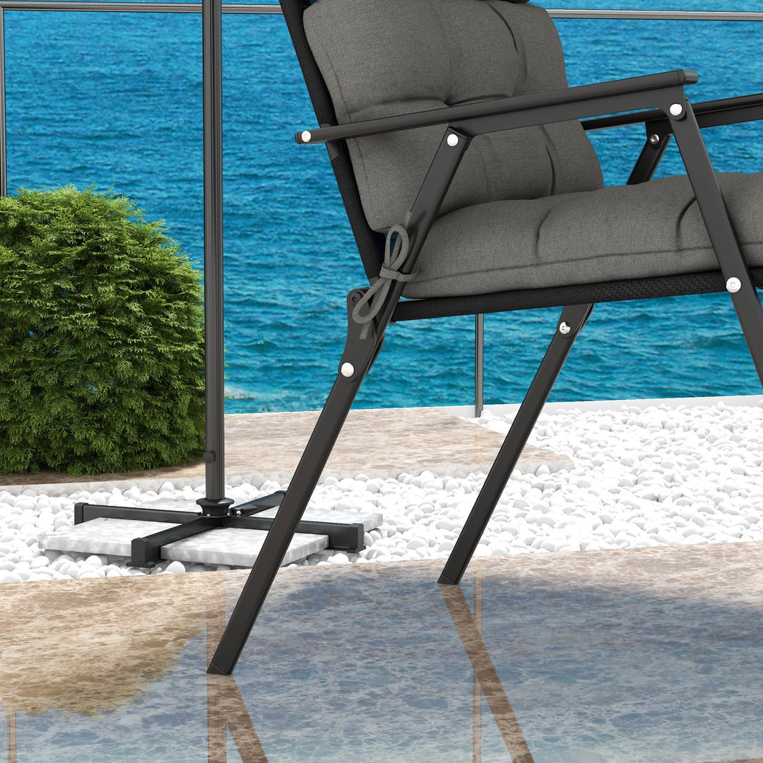 2-Piece Seat Cushion Replacement with Backrest, Garden Patio Chair Cus