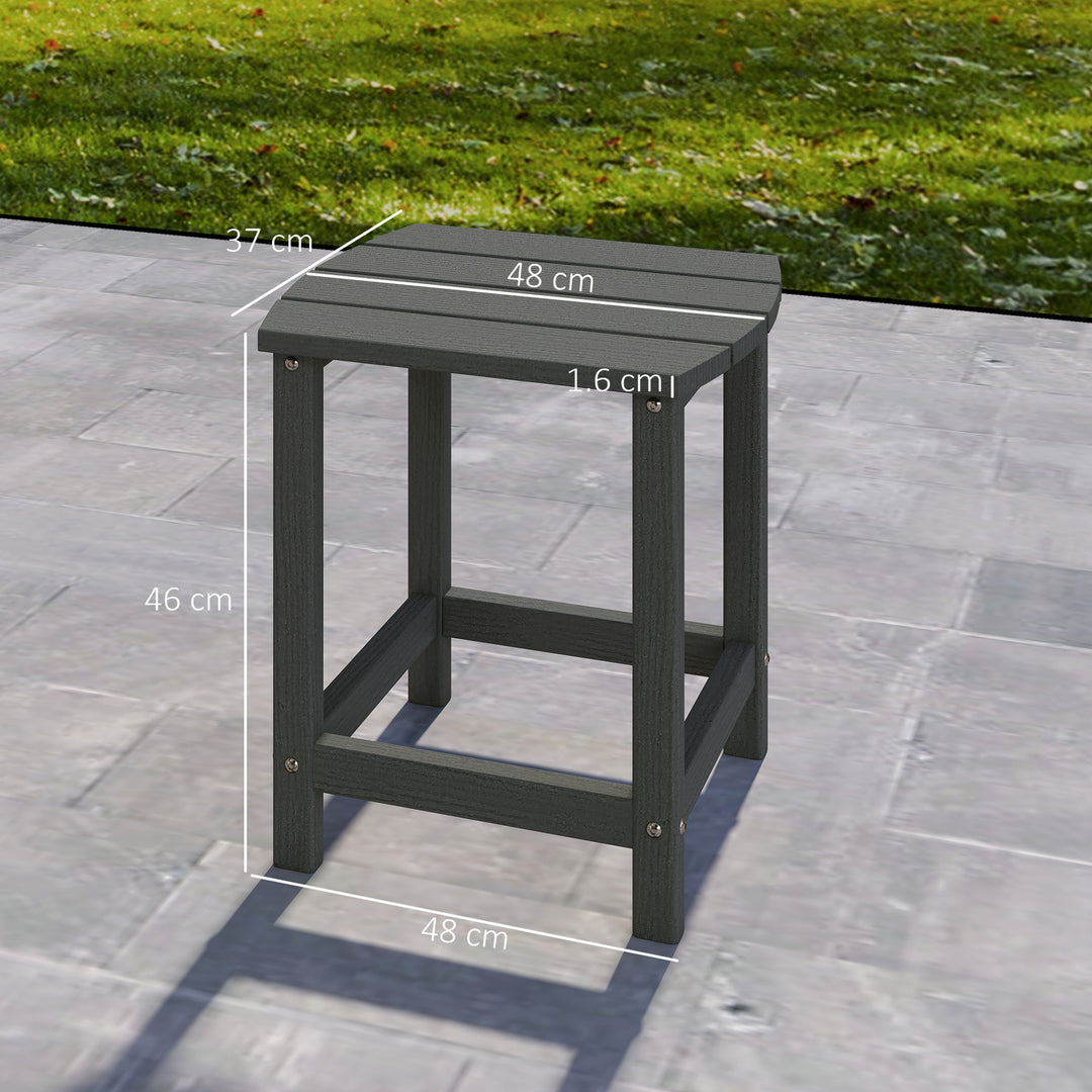 Outdoor Side Table, Garden Coffee Table, All-Weather Adirondack Side T