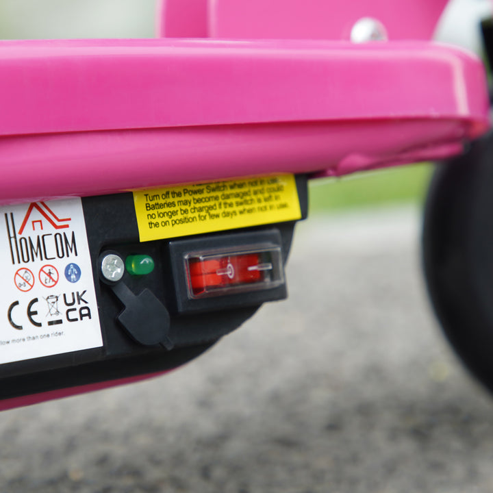 Foldable Electric Kids Scooter, Ride-on for Ages 7-14 Years, Pink