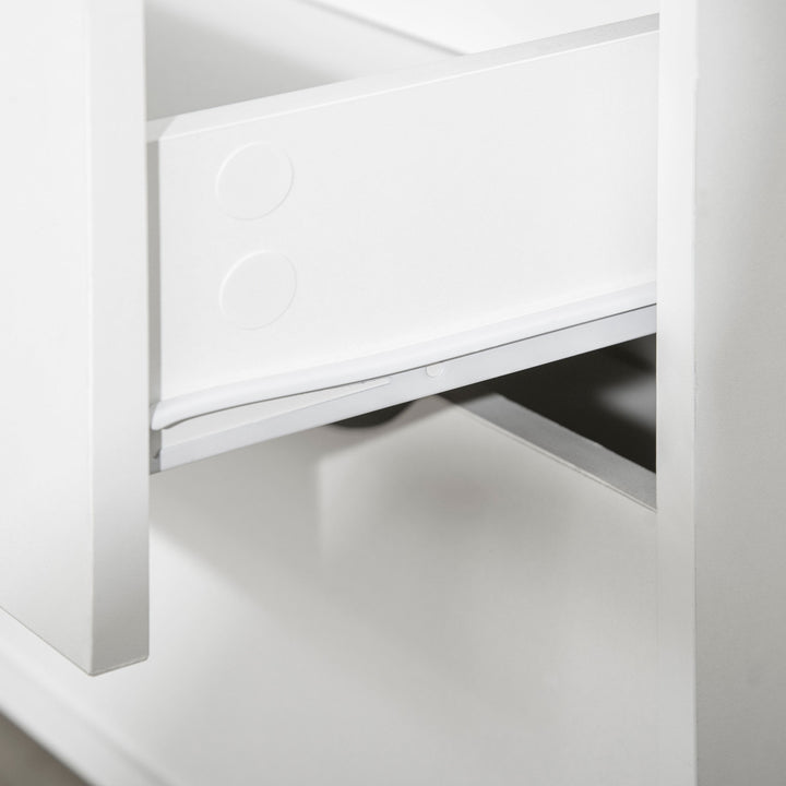 Nordic Style Chest of Drawers, 5 Drawer Dresser with 4 Tapered Legs and Groove Handles, Storage Organiser Side Cabinet for Bedroom, Living Room