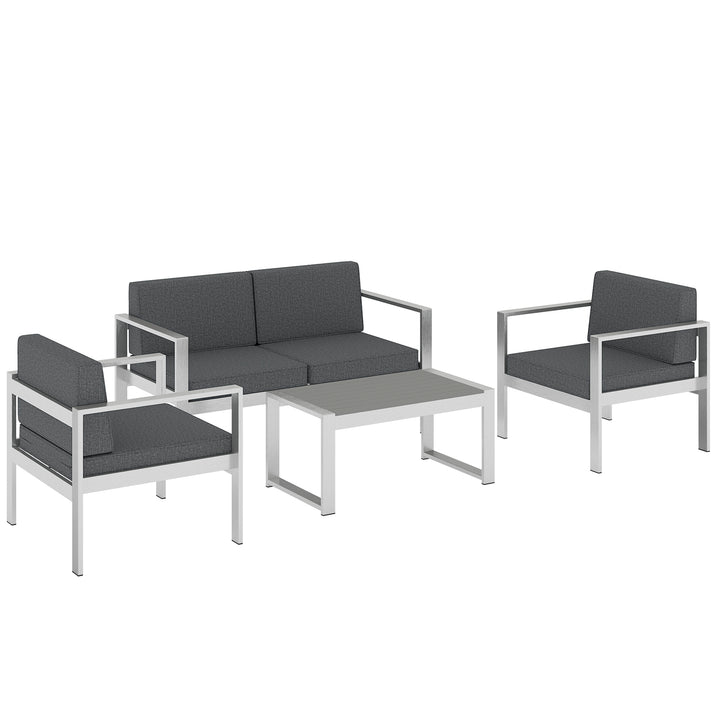 4 Seater Garden Furniture Set, Extra Wide Deep Garden Sofa Set with Ol