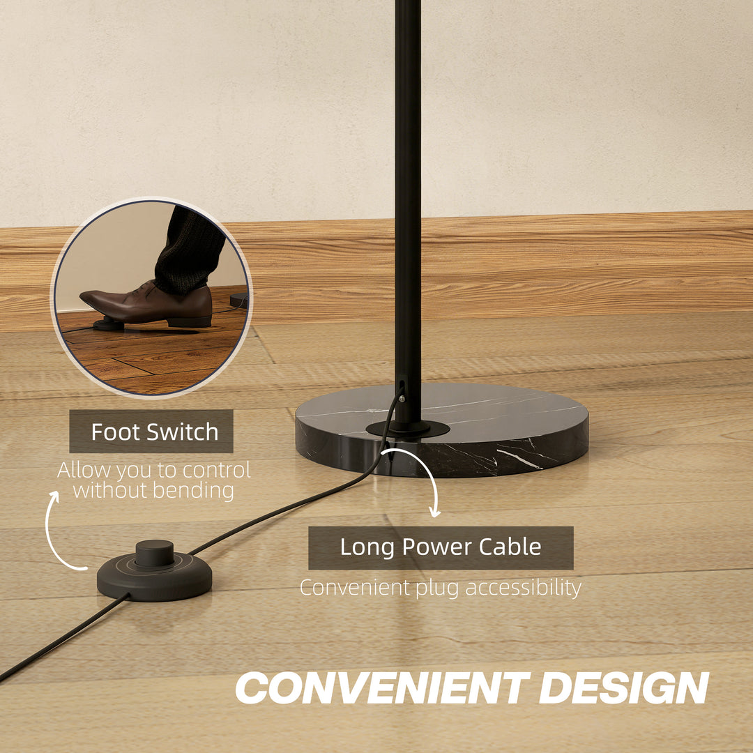 Arc Floor Lamp for Living Room, Modern Adjustable Standing Lamp with F