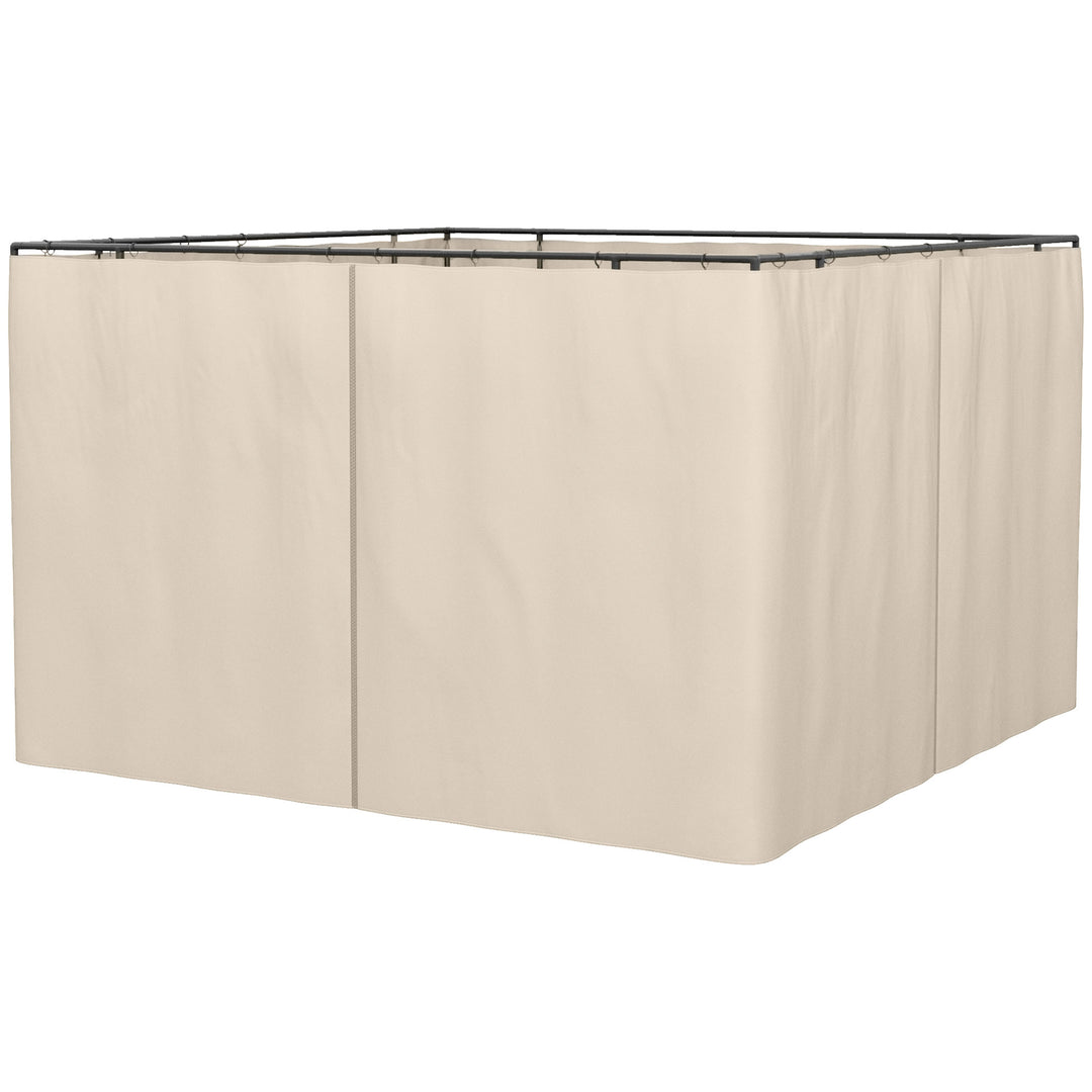 Replacement Gazebo Curtains, 4-Panel Gazebo Side Panels Only, for 3 x 