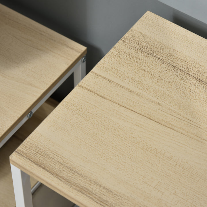 MCL Chest of Drawers Storage  Dresser Cabinet Organizer with 3 Fabric Drawers and 2 Display Shelves for Living Room, Bedroom, Hallway, Beige