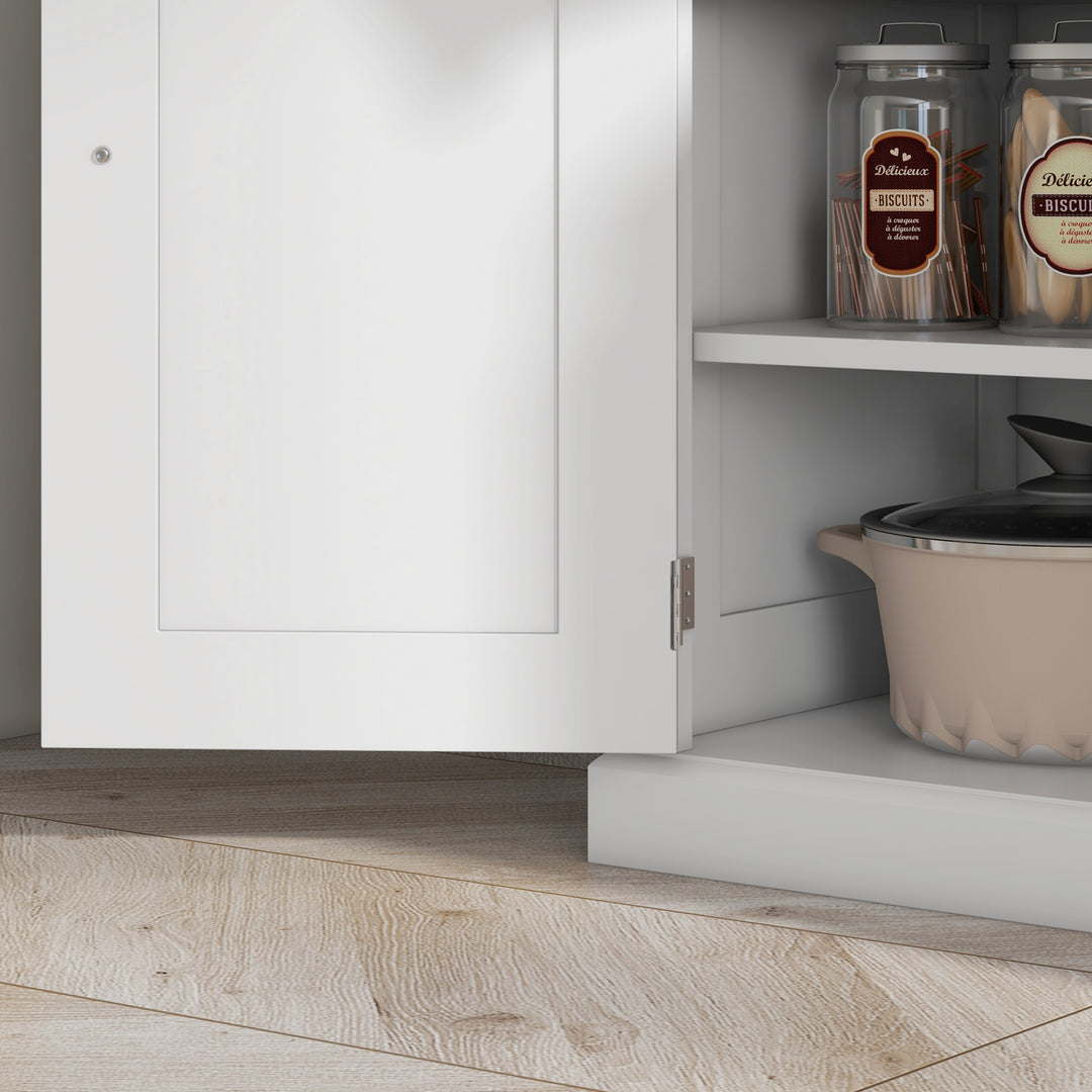 Freestanding Multi-Storage Kitchen Cabinet - White