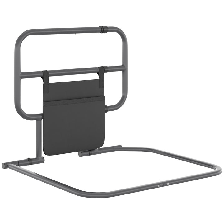 Folding Bed Rail for Elderly Adults, Bed Assist Rail with Storage Pock