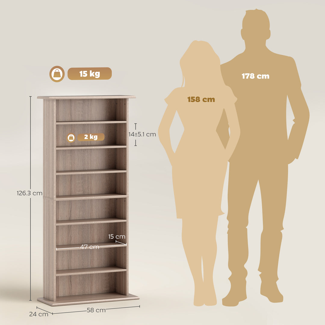 360 CD Storage Unit - Natural Wood Finish