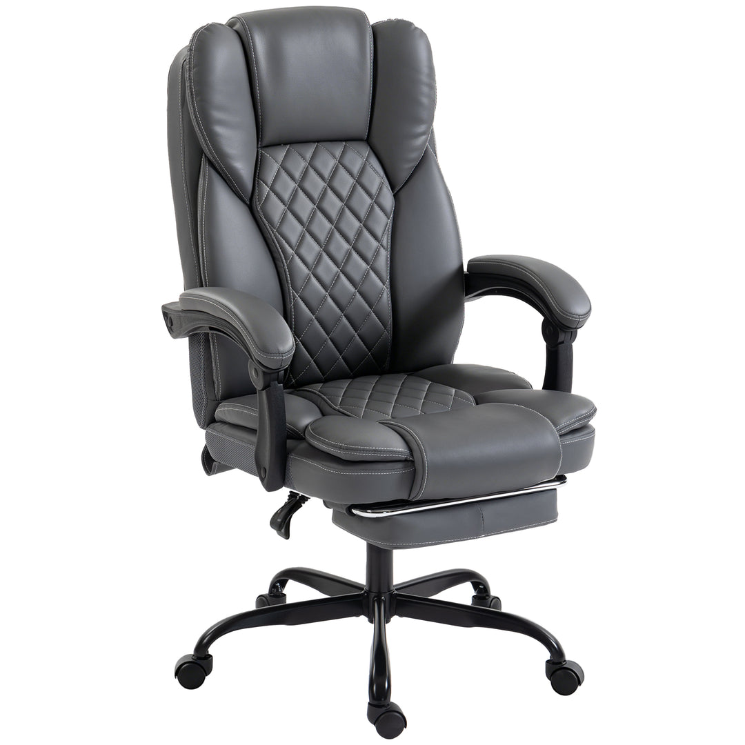 Executive Home Office Chair Reclining Function Footrest Computer Desk 