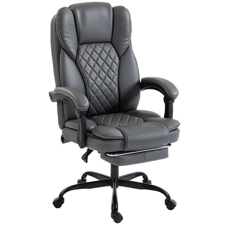 Executive Home Office Chair Reclining Function Footrest Computer Desk 