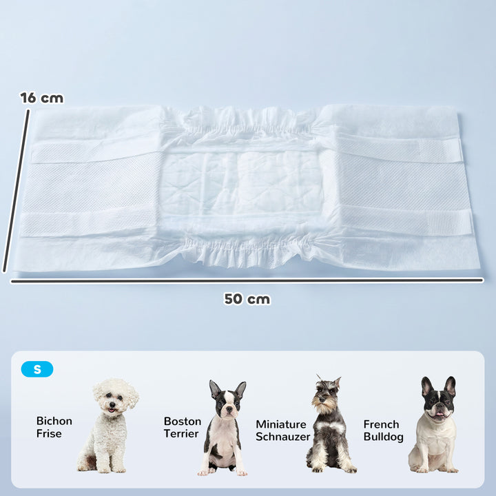 Dog Diapers Super Absorbent Leak-Proof Dog Nappies for Male Dogs Size 