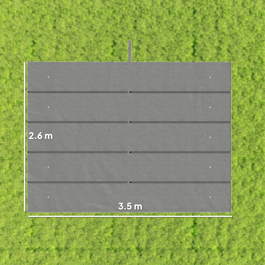Retractable Pergola Cover, 3.5 x 2.6 m Replacement Canopy Fabric for 4