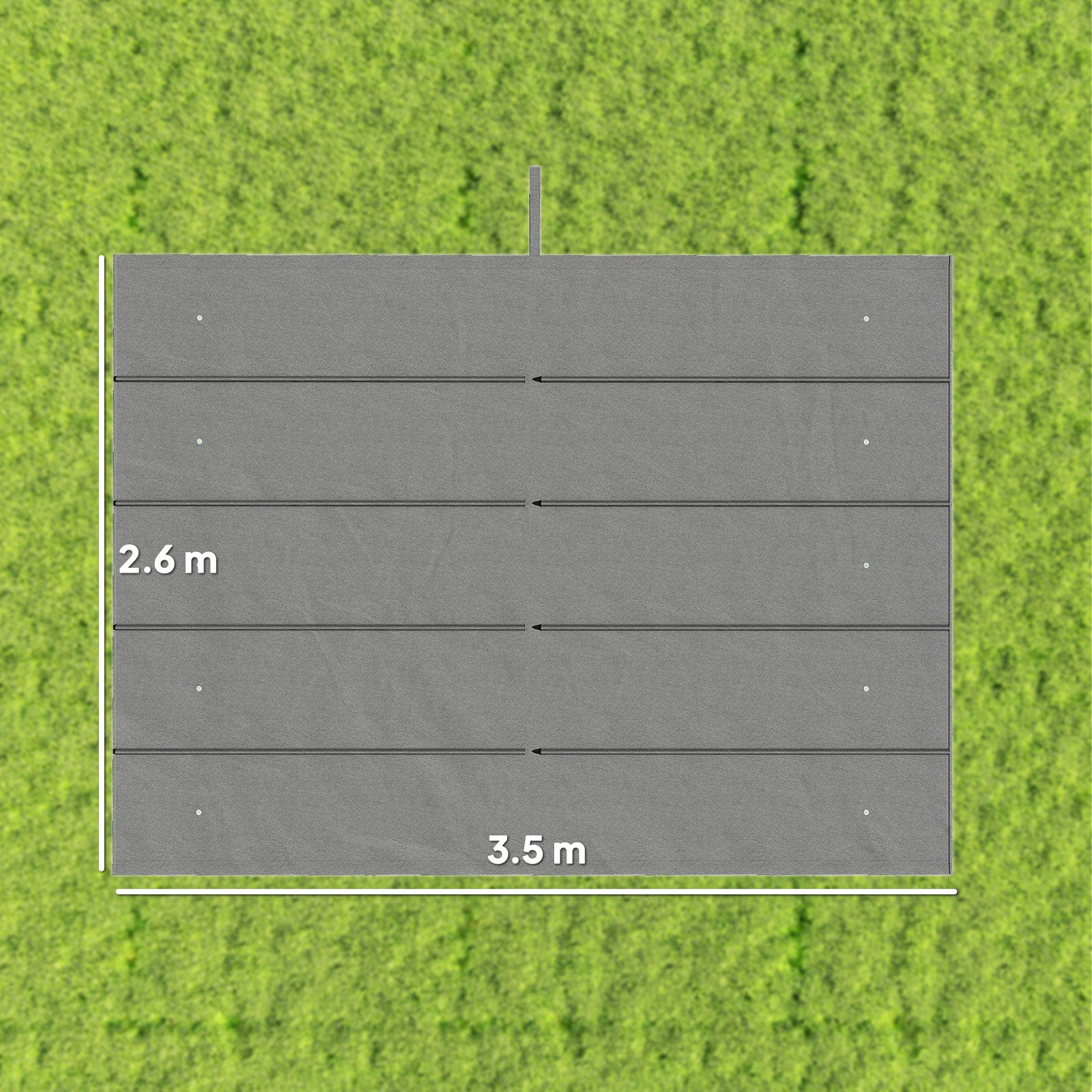 Retractable Pergola Cover, 3.5 x 2.6 m Replacement Canopy Fabric for 4