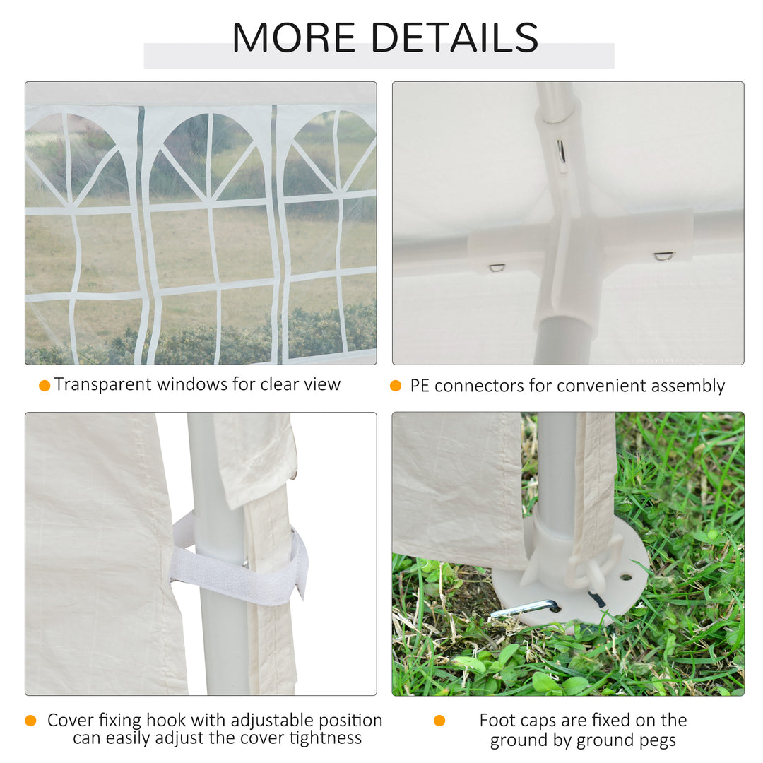 Garden Gazebo Marquee Party Wedding Tent Canopy (9m x 3m) - White