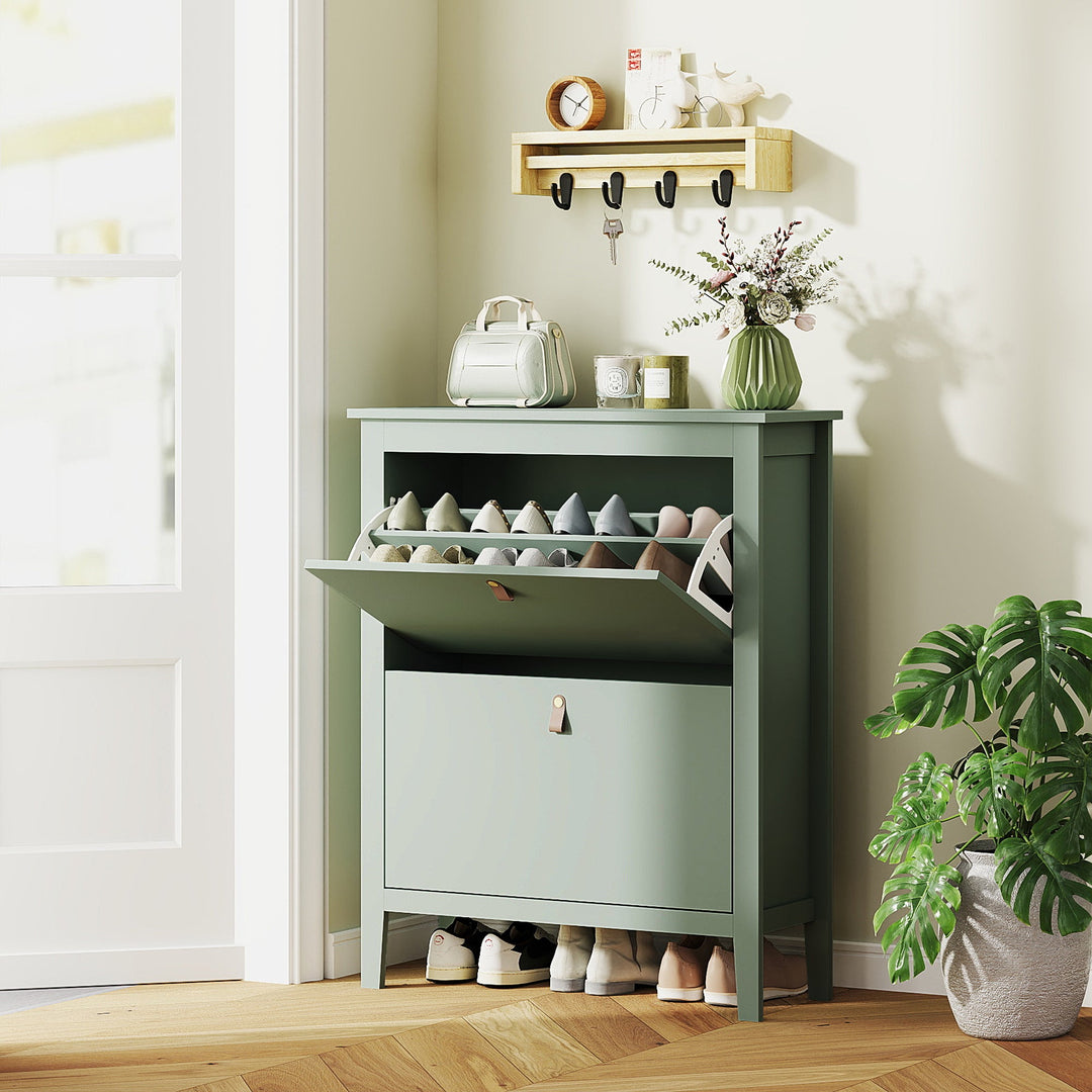 Modern Two-Drawer Shoe Cabinet